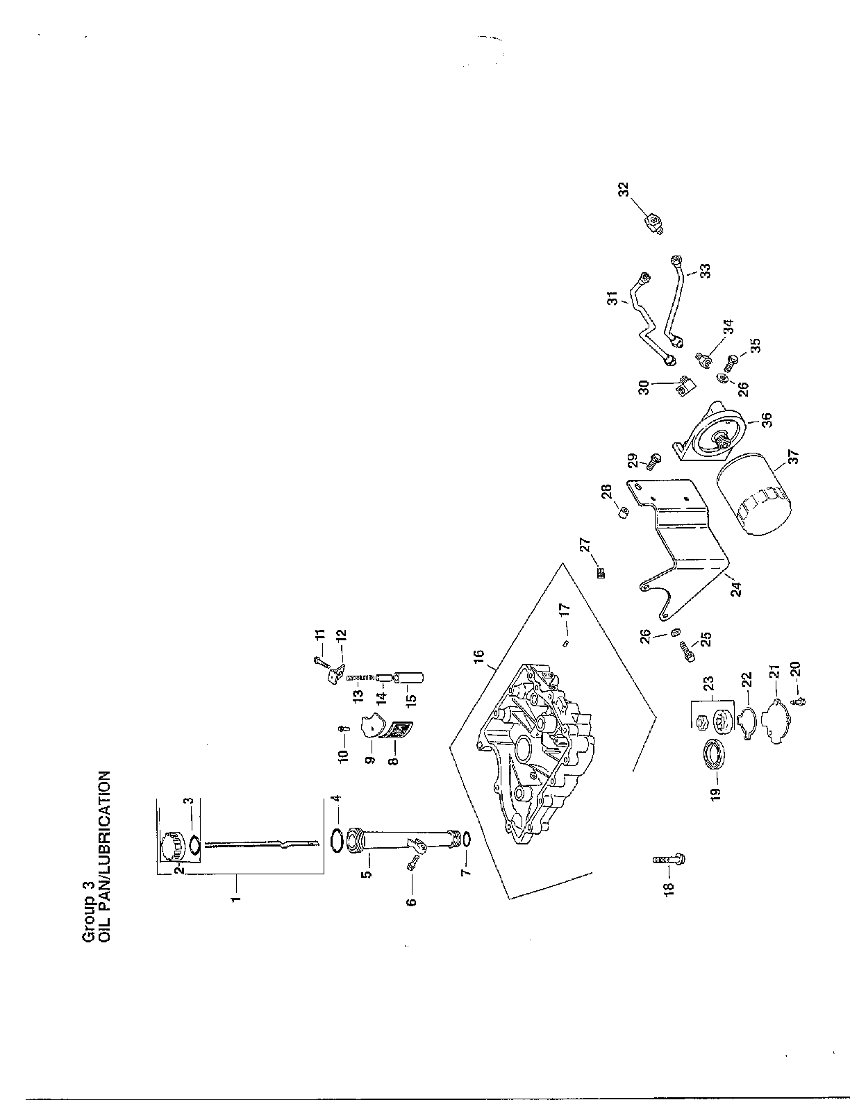 OIL PAN/LUBRICATION/GROUP 3