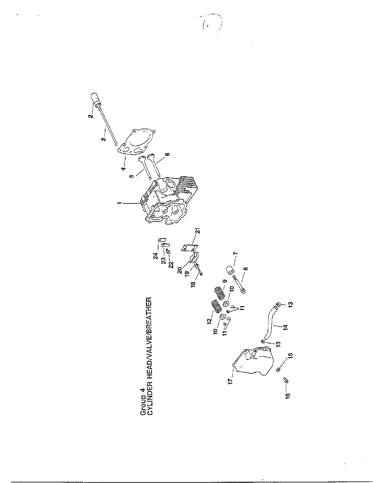 Cylinder head/valve/breather/group 4