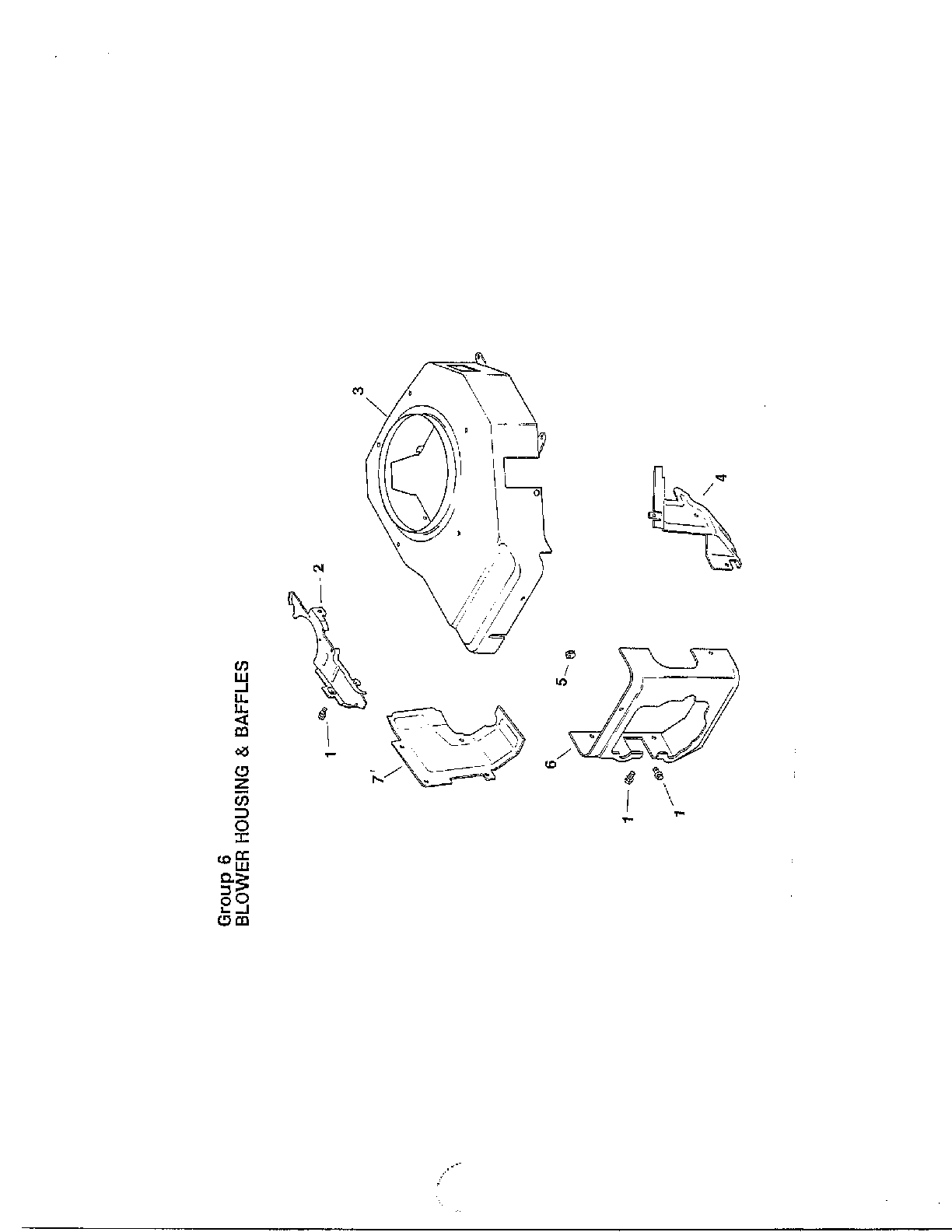 BLOWER HOUSING AND BAFFLES/GROUP 6