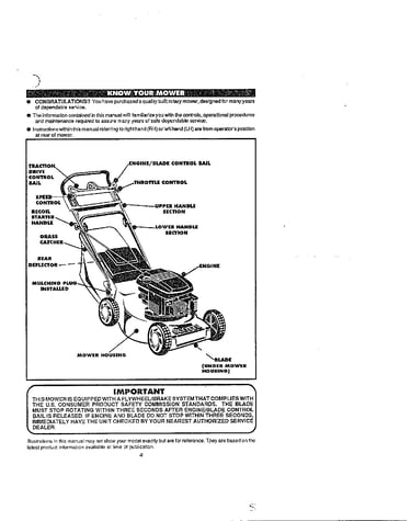 Know your mower/important