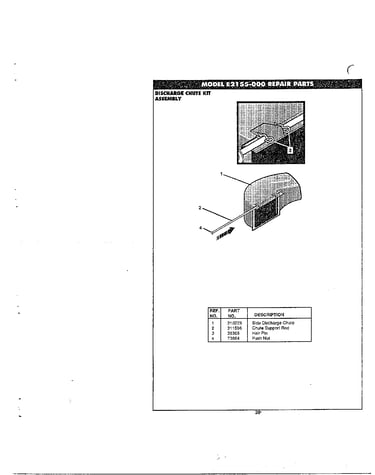 Discharge chute kit