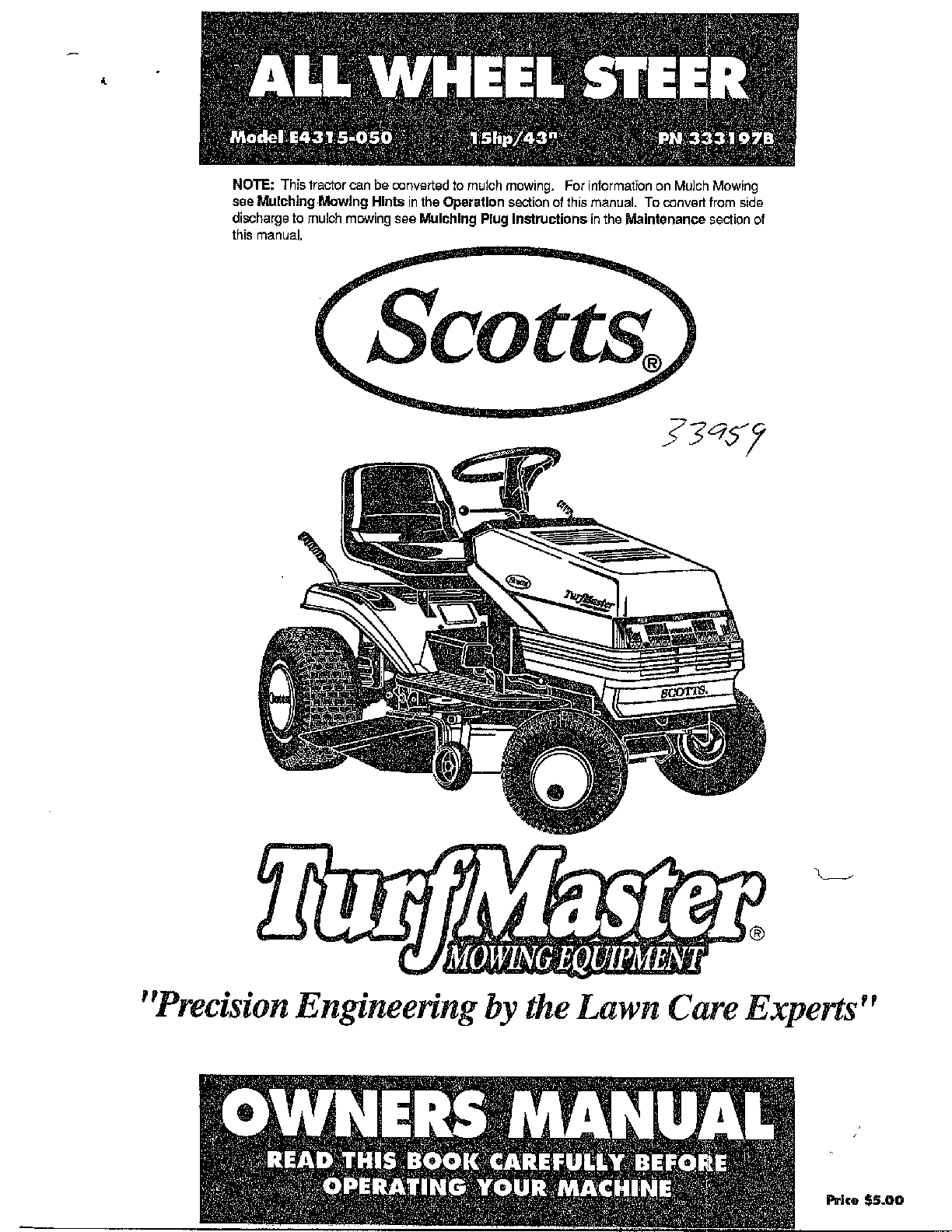 15hp/43" tractor