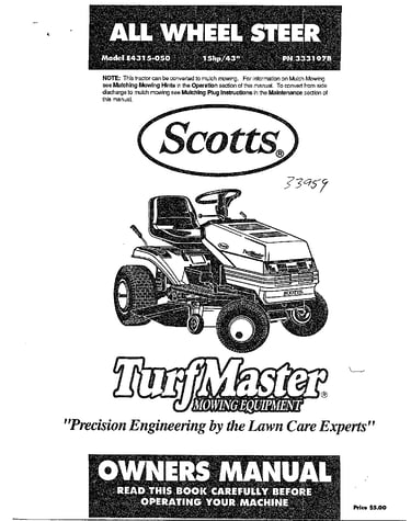 15hp/43" tractor