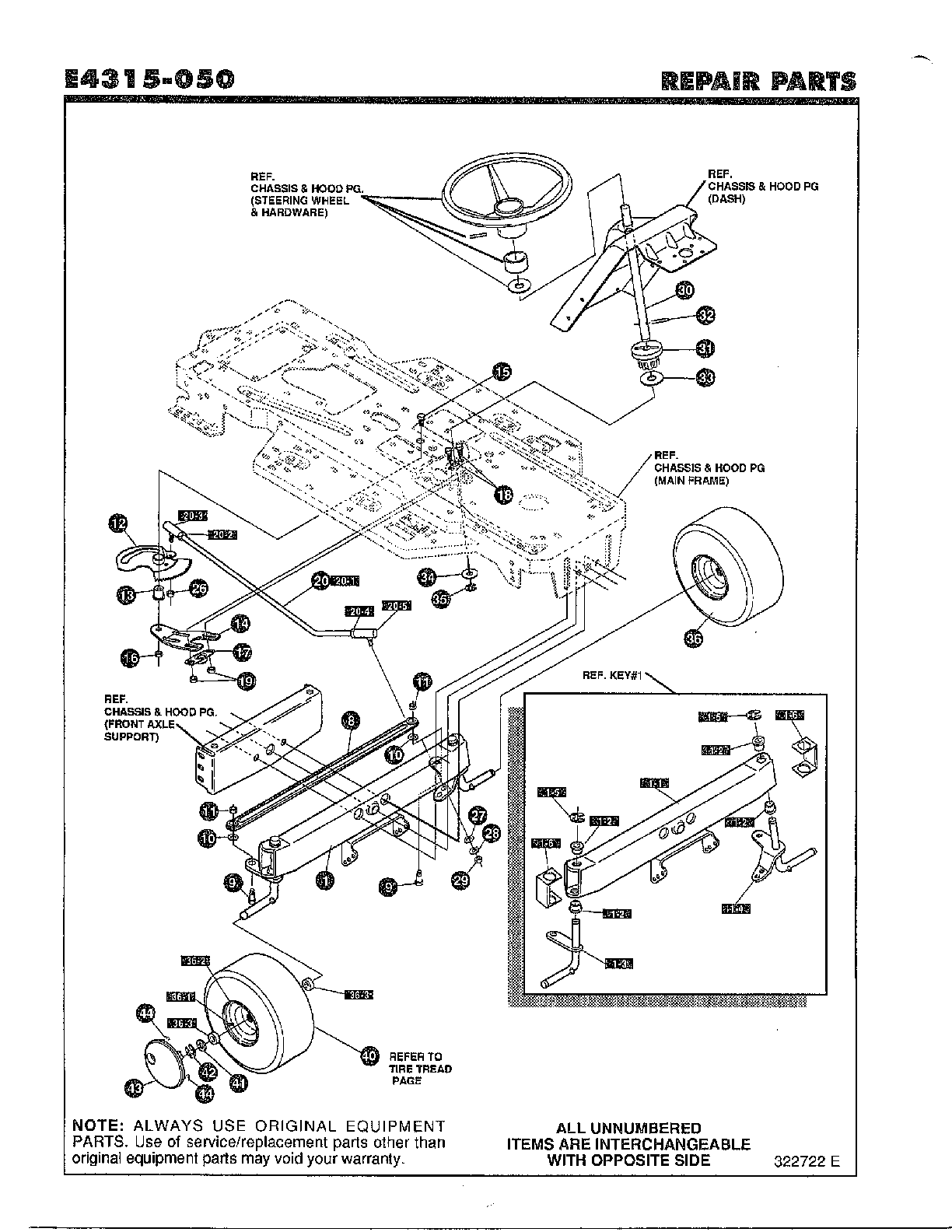 Front steering assembly