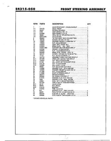 Front steering assembly page 2