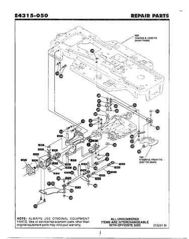 Rear steering assembly