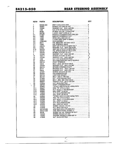 Rear steering assembly page 2