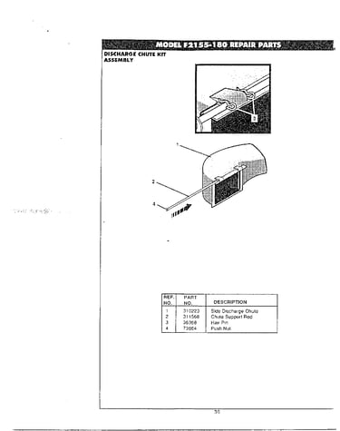 Discharge chute kit