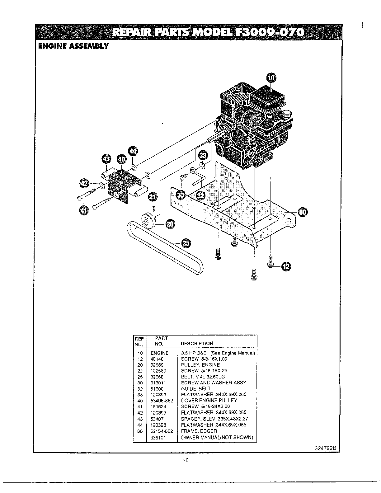 Discharge chute kit page 16
