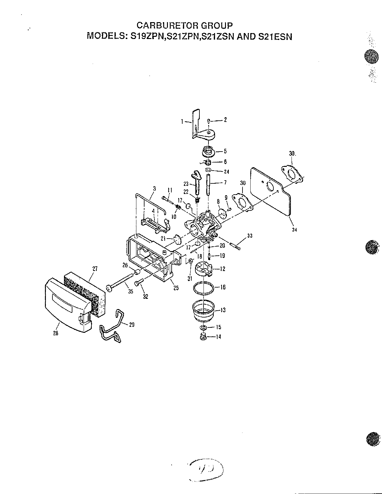 Carburetor group