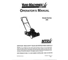 MTD SERIES 260 side discharge mowers diagram