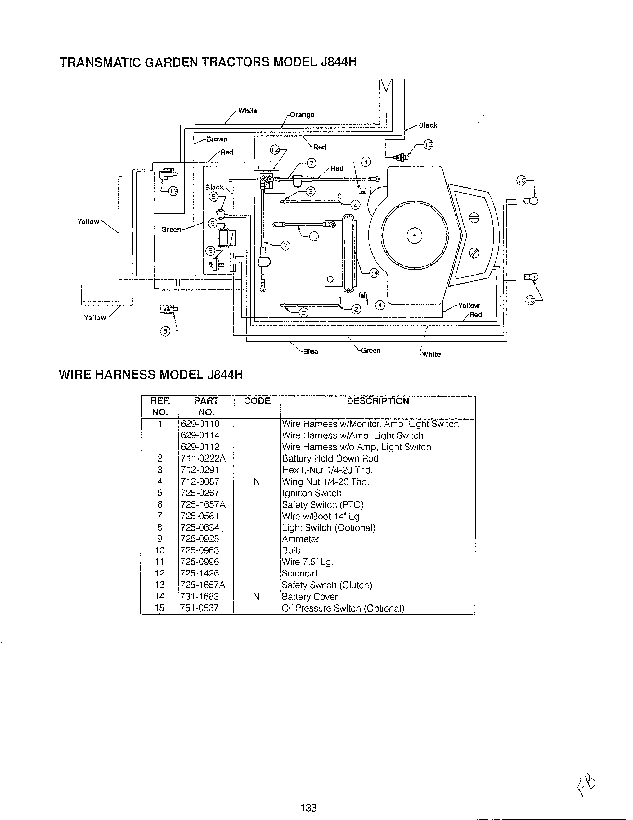 LAWN TRACTOR/WIRING Page 22