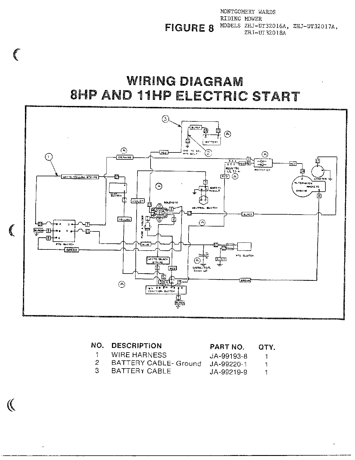 Wiring-8hp/11hp electric