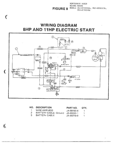 Wiring-8hp/11hp electric