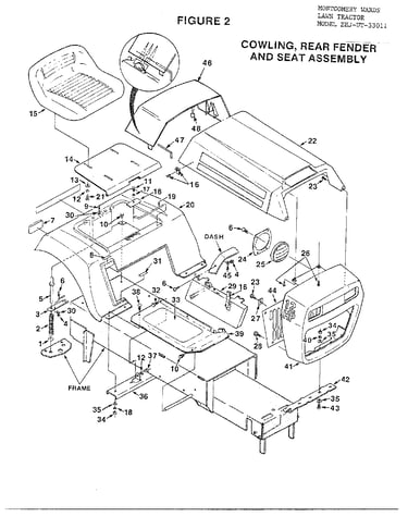 Cowling, rear fender and seat/fig. 2