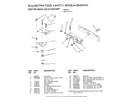 Weed Eater WE12536A sector gear/axle support diagram