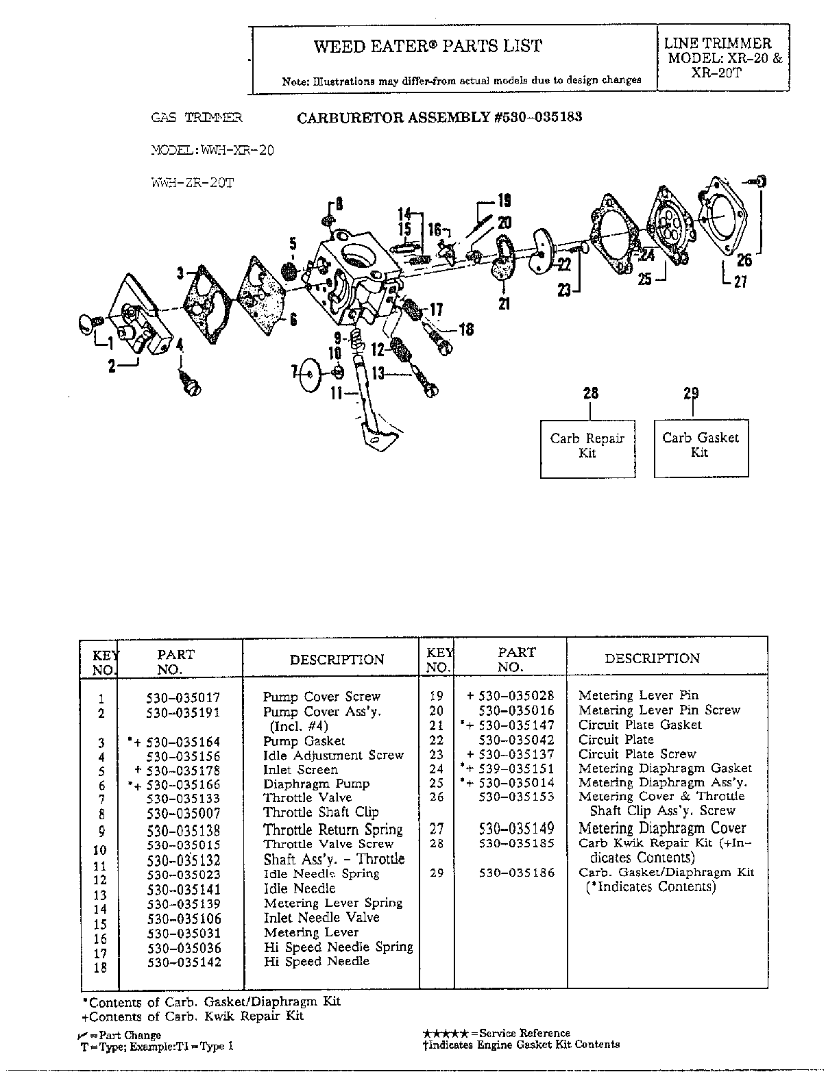 CARBERATOR ASSEMBLY