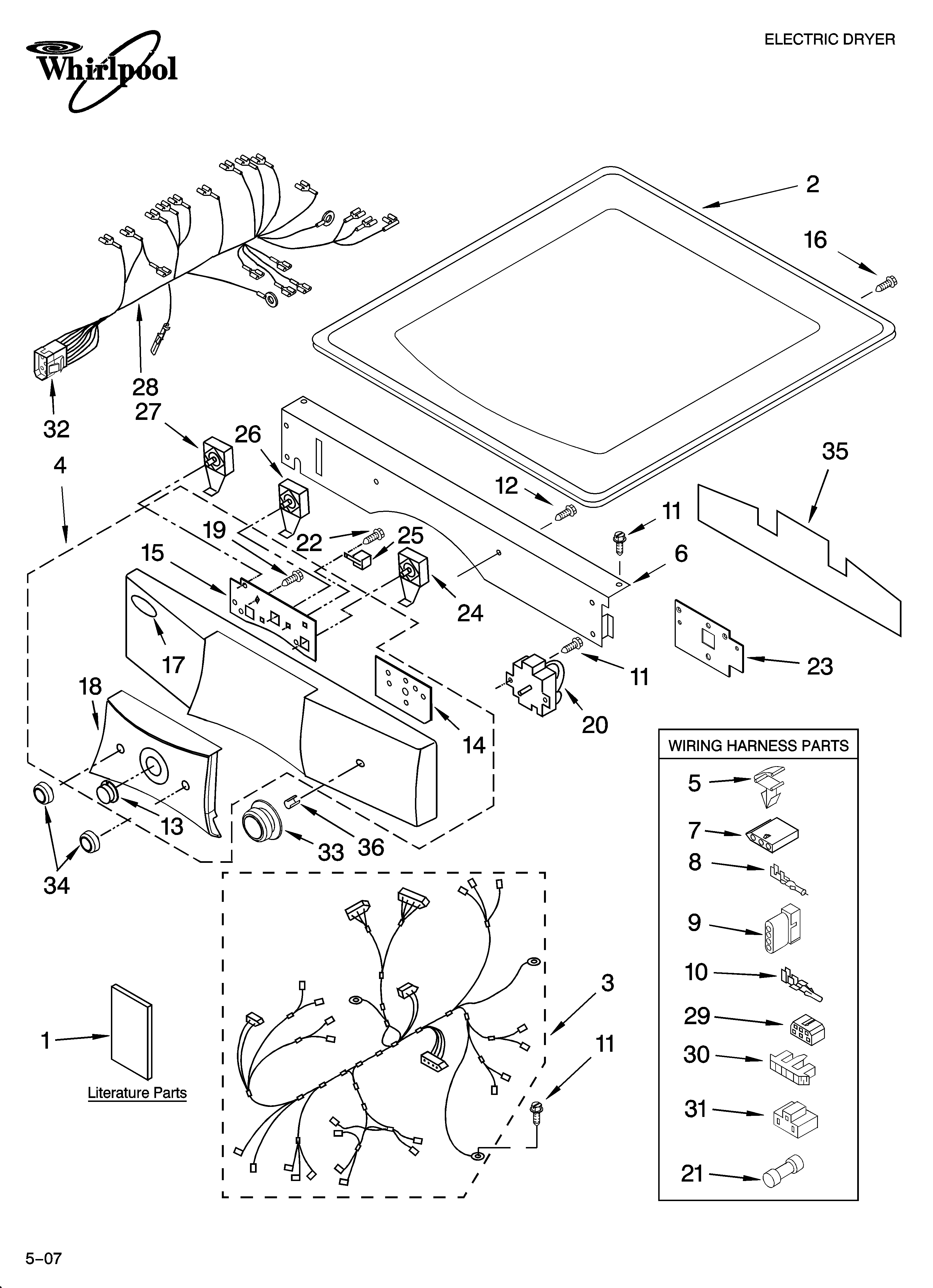 Top and console parts