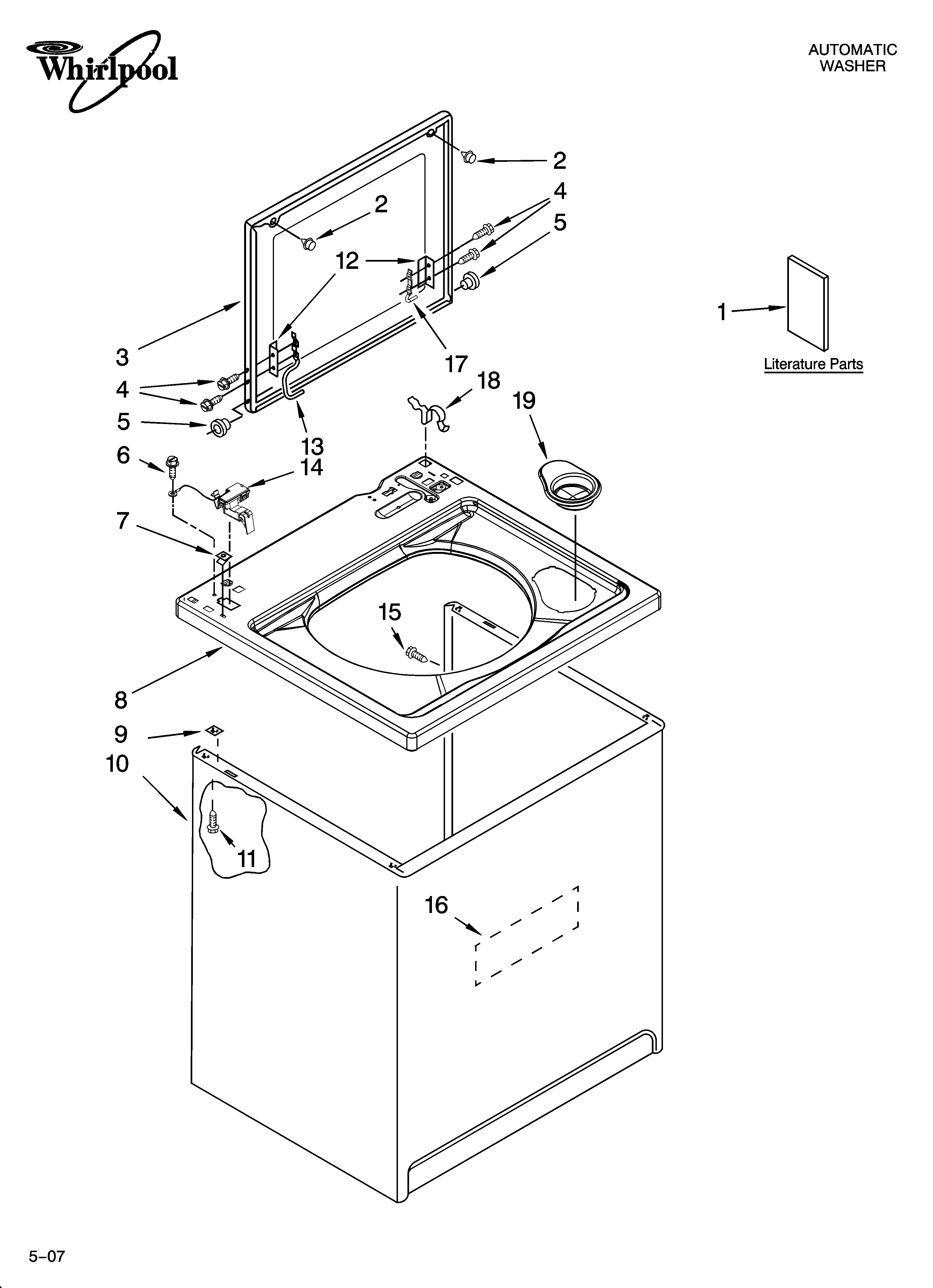 TOP AND CABINET PARTS