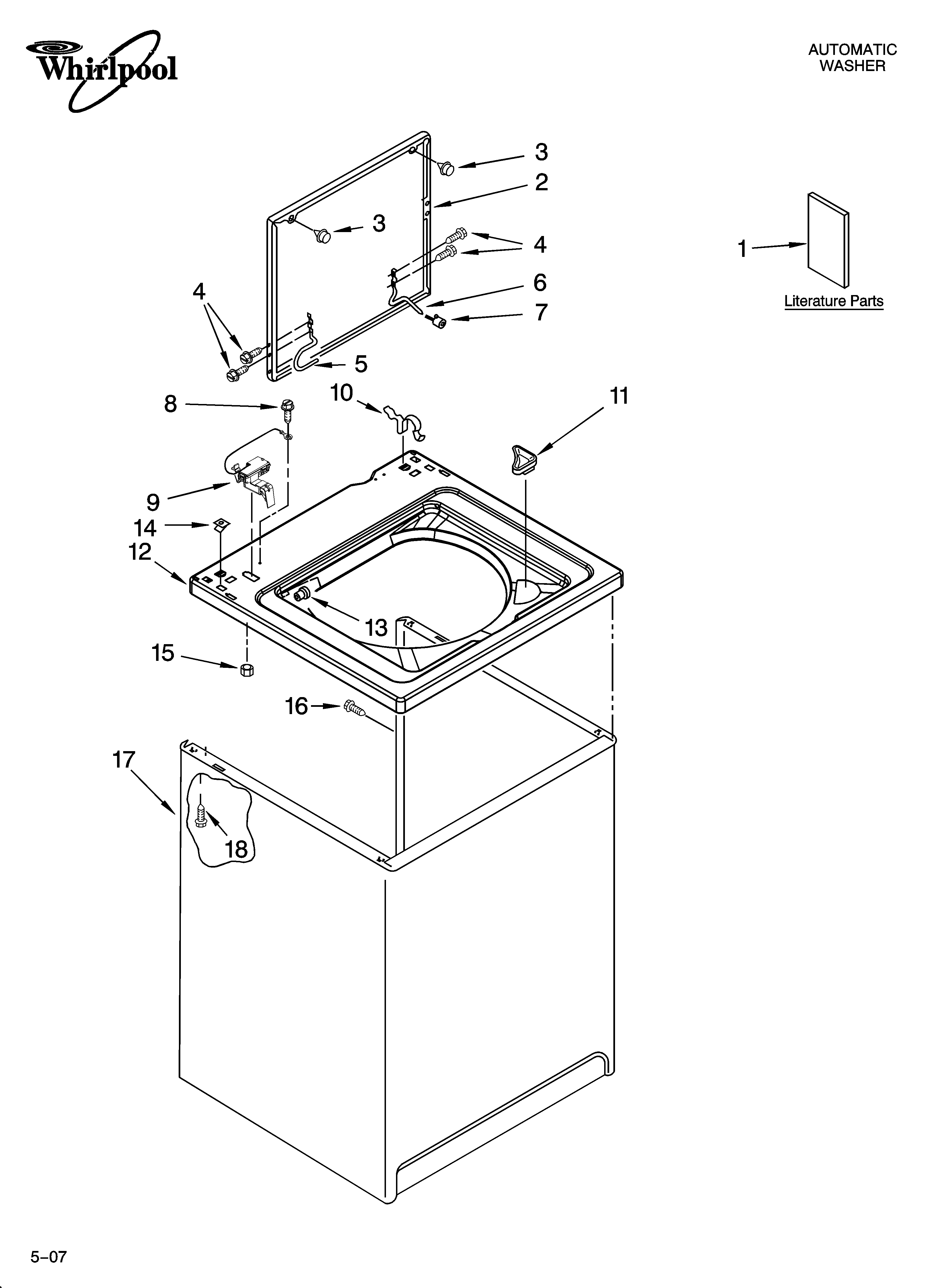 Top and cabinet parts