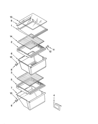 Refrigerator shelf parts