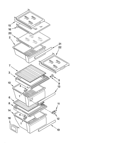 Refrigerator shelf parts