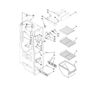 Whirlpool ED5JVAXTB01 freezer liner parts diagram