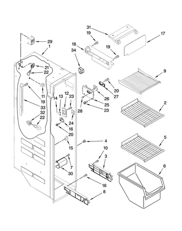 Freezer liner parts