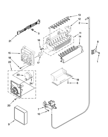 Icemaker parts, optional parts (not included)