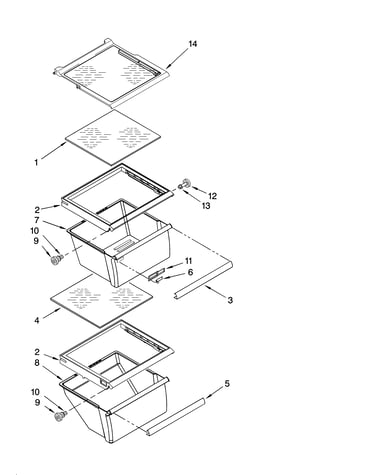 Refrigerator shelf parts