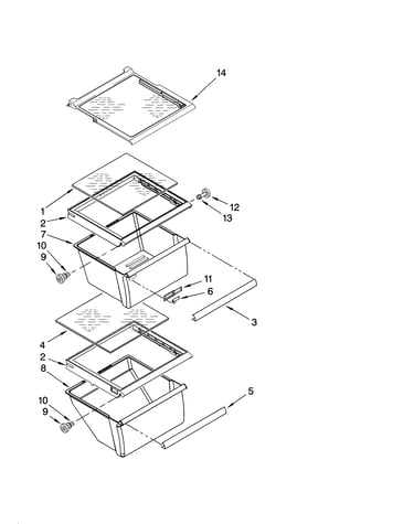 Refrigerator shelf parts