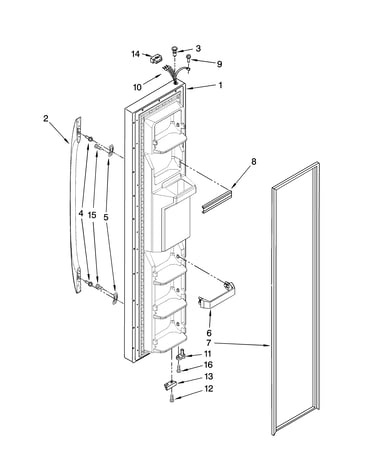 Freezer door parts