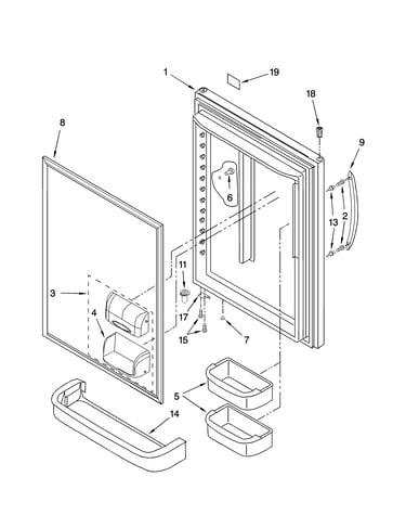 Refrigerator door parts