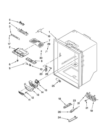 Refrigerator liner parts