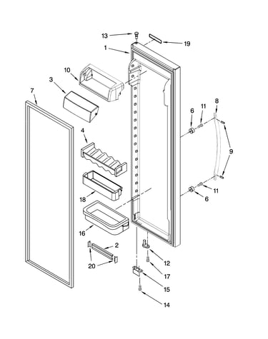 Refrigerator door parts