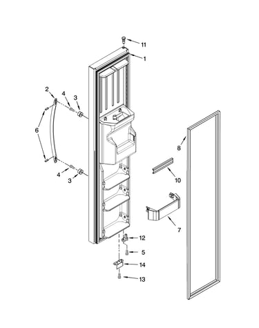 Freezer door parts
