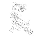 KitchenAid KSRD22FTST02 motor and ice container parts diagram