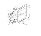 KitchenAid KUDC03FTSS0 door and latch parts diagram