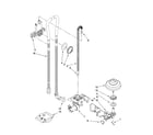 KitchenAid KUDC03FTSS0 fill, drain and overfill parts diagram