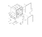 KitchenAid KUDC03FTSS0 tub and frame parts diagram