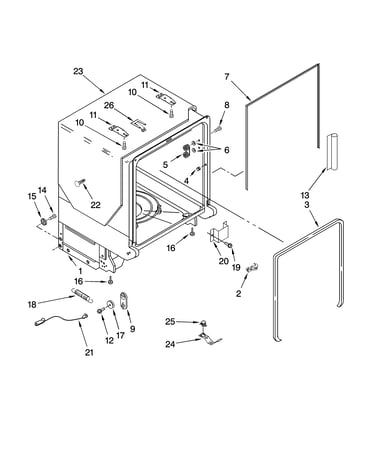 Tub and frame parts