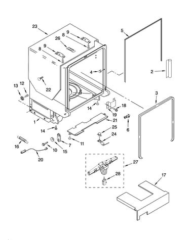 Tub and frame parts