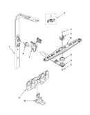 Upper wash and rinse parts