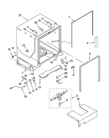 Tub and frame parts
