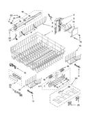 Upper rack and track parts