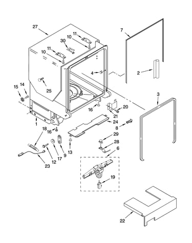 Tub and frame parts
