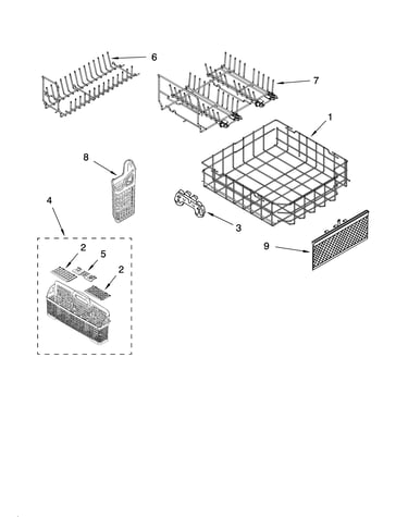 Lower rack parts