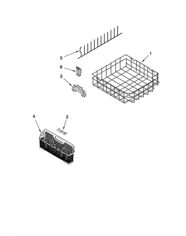 Lower rack parts, optional parts (not included)