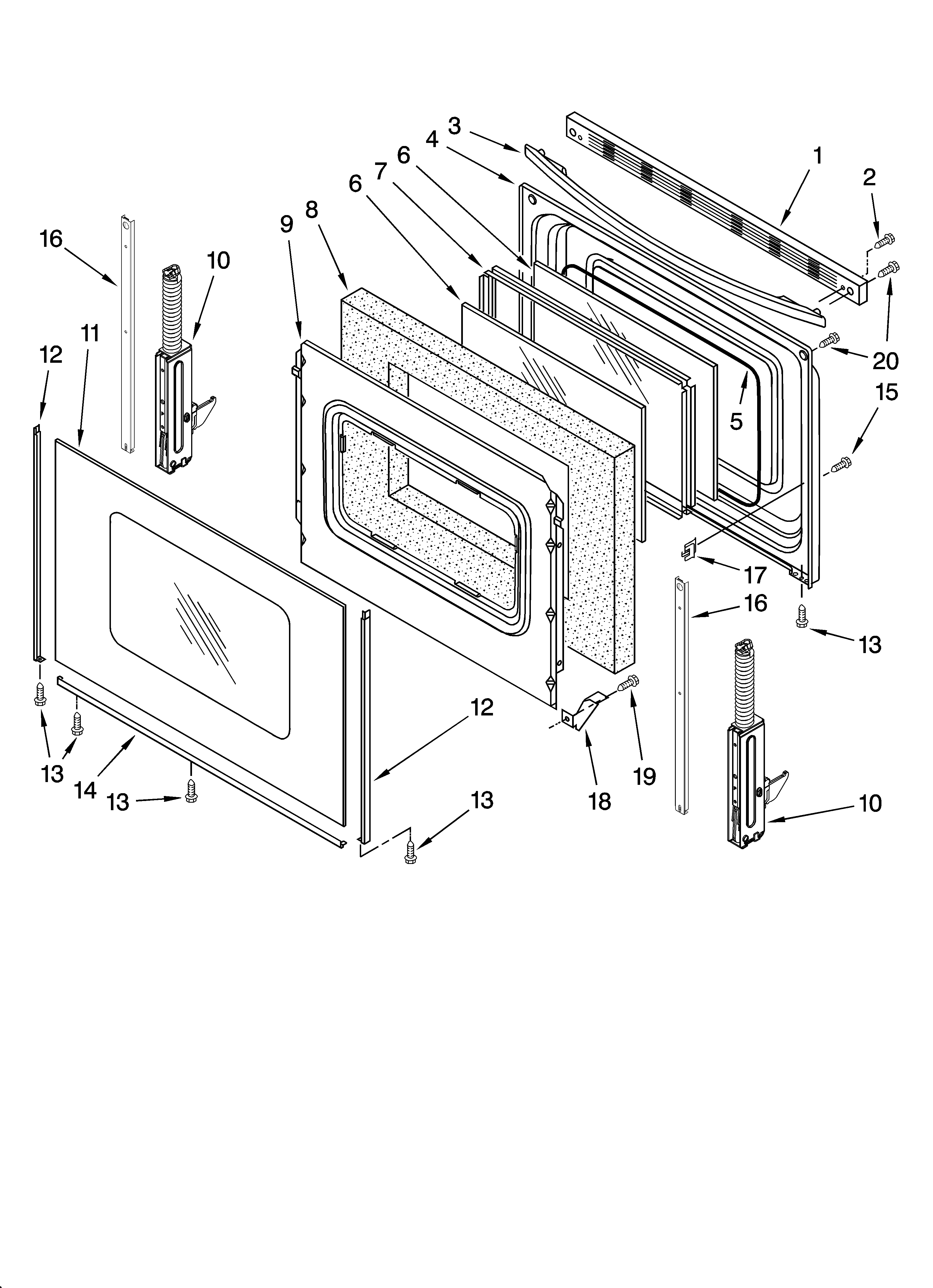 Door parts, optional parts (not included)
