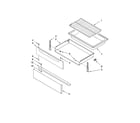 Whirlpool RF462LXSB3 drawer & broiler parts diagram